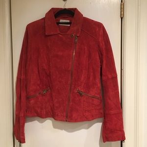 NWT. RED SUEDE JACKET